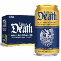 Liquid Death, Dead Billionaire Iced Tea, Half Lemonade Half Black Tea 6 ct / 12 fl oz
