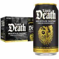 Liquid Death, Sparkling Mountain Water, Real Mountain Source, 100% American Made 6 ct / 12 fl oz