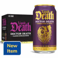 Liquid Death Doctor Death Soda Flavored Sparkling Water Cans 6 ct / 12 fl oz
