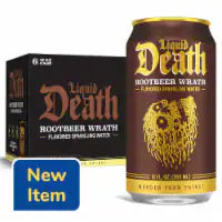 Liquid Death Rootbeer Wrath Sparkling Water Cans 6 ct / 12 fl oz