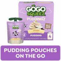 GoGo squeeZ PuddingZ On-the-Go Vanilla Pudding Snack Pouches 4 ct / 3 oz