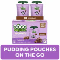 GoGo squeeZ PuddingZ On-the-Go Chocolate Pudding Snack Pouches 10 pk / 3 oz