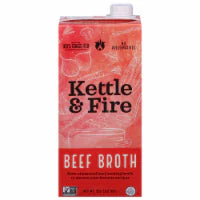 Kettle & Fire Beef Cooking Broth Made with Grass-Fed Beef Bones 32 oz
