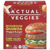 Actual Veggies® Mushroom Quinoa Veggie Burgers 4 ct / 3 oz