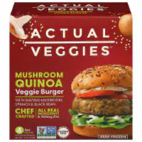 Actual Veggies® Mushroom Quinoa Veggie Burgers 4 ct / 3 oz