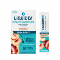 Liquid I.V. Hydration Multiplier Zero Sugar Electrolytes White Peach Drink Mix Packets 6 count