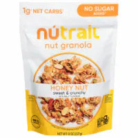 NuTrail® Honey Nut No Sugar Added Gluten Free Keto Low Carb Nut Granola Breakfast Cereal  8 oz