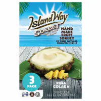 Island Way® Sorbet Handmade Pina Colada Sorbet in Their Natural Pineapple Shells 3 ct / 13.2 fl oz
