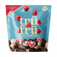 Tru Fru Fresh Frozen Raspberries in Dark & White Chocolate 8.0 OZ
