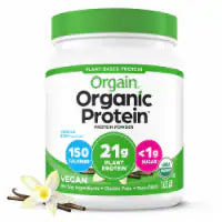 Orgain Organic Vegan 21g Protein Powder, Vanilla Bean 1.02 LB