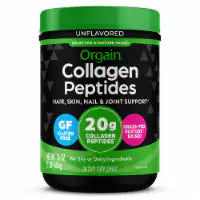 Orgain Hydrolyzed Grass Fed 20g Collagen Peptides Powder, Unflavored 16 OZ