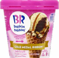 Baskin Robbins Gold Medal Ribbon Ice Cream Pint