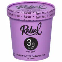 Rebel Keto Peanut Butter Caramel Chip Ice Cream Pint