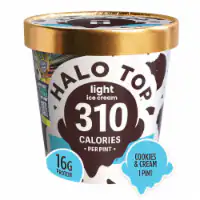 Halo Top Cookies and Cream Light Ice Cream Pint, 16 fl oz