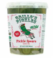 Grillo's Pickles Fresh Hot Italian Dill Spears 32 fl oz