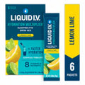 Liquid I.V. Hydration Multiplier Electrolytes Lemon Lime Drink Mix Packets 6 count