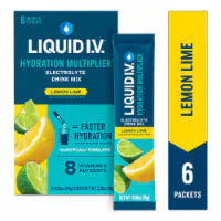 Liquid I.V. Hydration Multiplier Electrolytes Lemon Lime Drink Mix Packets 6 count