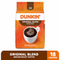 Dunkin' Original Blend Ground Coffee, Medium Roast 18 oz