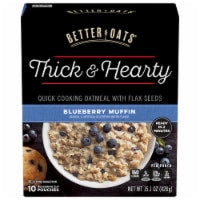 Better Oats® Thick & Hearty Blueberry Muffin Instant Oatmeal Packets 10 ct / 1.51 oz