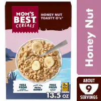 Mom's Best Honey Nut Toasty O's Cereal 13.5 oz