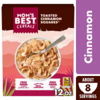 Mom's Best Toasted Cinnamon Squares Cereal 12 Ounces