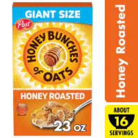 Post Honey Bunches of Oats Honey Roasted Breakfast Cereal, Giant Size 23 OZ Box