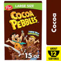 Cocoa Pebbles Chocolate Large Size Cereal 15 oz