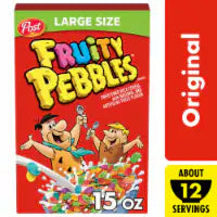 Fruity Pebbles Large Size Cereal 15 oz