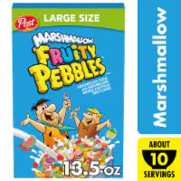Fruity Pebbles Marshmallow Large Size Cereal 13.5 oz
