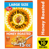Post Honey Bunches of Oats Honey Roasted Breakfast Cereal, 15 oz Box