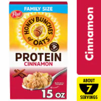 Honey Bunches of Oats Protein Cinnamon Family Size Cereal 15 oz