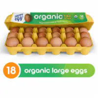 Happy Egg Co.® Organic Free Range Large Brown Eggs 18 ct