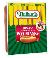 Nathan's® Famous Jumbo Restaurant Style Beef Franks 5 ct / 12 oz