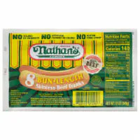 Nathan's® Famous Bun Length Skinless Beef Franks 12 oz