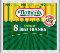 Nathan's® Famous Skinless Beef Franks 8 ct / 12 oz