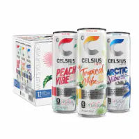CELSIUS® Energy Drink Vibe Variety Pack Cans 12 pack 12oz cans