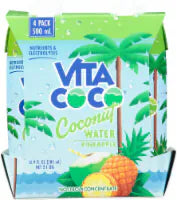 Vita Coco® Coconut Pineapple Flavored Bottled Water 4 cartons / 16.9 fl oz