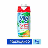 Vita Coco Coconut Water Pure With Peach & Mango 16.9 Fl Oz