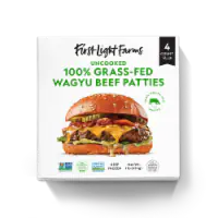 First Light Farms Uncooked 100% Grass-Fed Wagyu Beef Patties 4 ct / 4 oz
