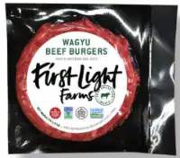 First Light Farms 100% Grass Fed Wagyu Beef Burgers 10.72 oz