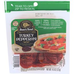 Boar's Head Brand Turkey Pepperoni Pouch 4.5 oz