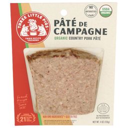 Three Little Pigs Organic Country Pork Pate 4 oz