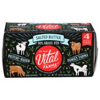 Vital Farms Pasture-Raised Grass-Fed Salted Butter 4 Sticks 16 oz