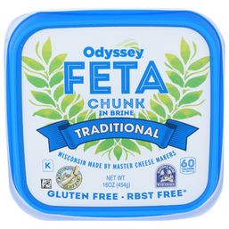 Odyssey Traditional Feta Chunk In Brine 16 oz