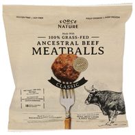 Force Of Nature Meats 100% Grass Fed Ancestral Beef Classic Meatballs 14 oz