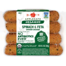 Applegate Organic Spinach & Feta Chicken Sausage 12 oz