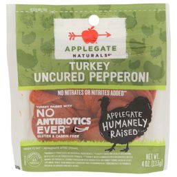 Applegate Uncured Turkey Pepperoni 4 oz
