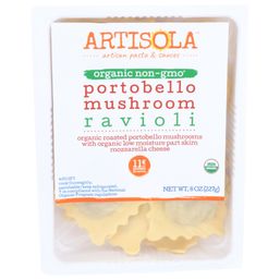 Artisola Artisan Pastas And Sauces Organic Portobello Mushroom Ravioli 8 oz