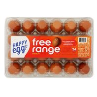 Happy Egg Medium Grade A Brown Free Range Eggs 24 ct