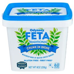 Odyssey Traditional Feta Cheese In Brine 8 oz